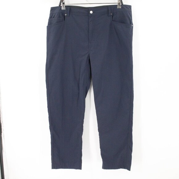 Western rise pants Mens 38 L28 Evolution pant flat front blue nylon blend tech - Picture 1 of 11